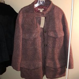 H&M Wool Blended Light Purple Trench Coat NWT